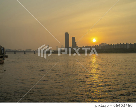 漢江 夕日 頒布大橋 66403466