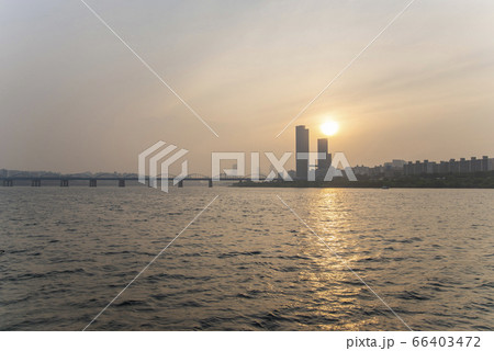 漢江 夕日 頒布大橋 66403472