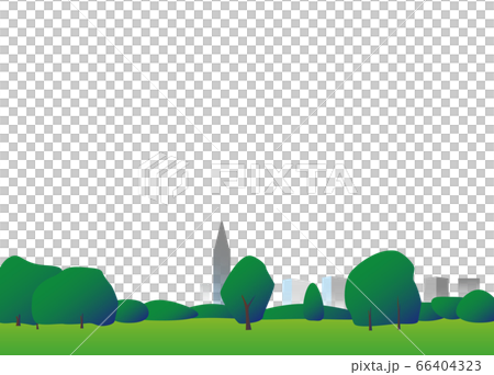 公園樹木和草廣場的插圖 66404323
