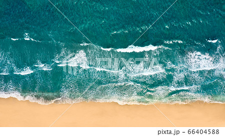 USA, Florida, Delray Beach, Overhead view of sea waves and sand USA, Florida, Delray Beach, Overhead view of sea waves and sand 66404588