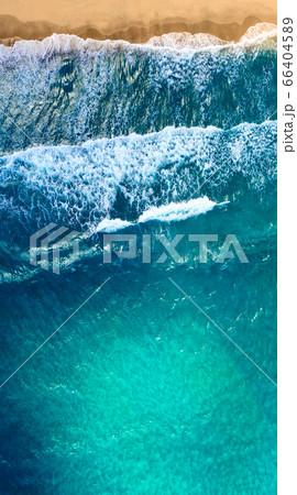 USA, Florida, Delray Beach, Overhead view of sea waves and sand USA, Florida, Delray Beach, Overhead view of sea waves and sand 66404589