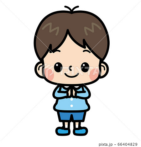 男の子_手を合わせる 男の子_手を合わせる 66404829