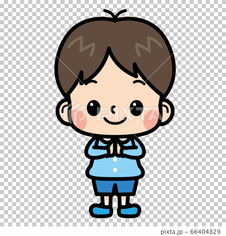 男の子_手を合わせる 男の子_手を合わせる 66404829