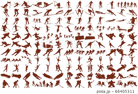 ウィンタースポーツシルエット銅 ウィンタースポーツシルエット銅 66405311