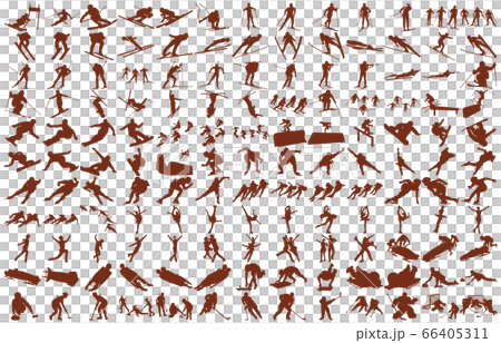 ウィンタースポーツシルエット銅 ウィンタースポーツシルエット銅 66405311