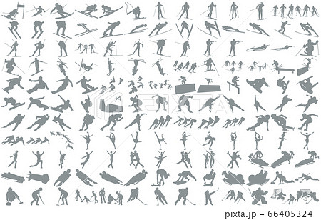 ウィンタースポーツシルエット銀 66405324