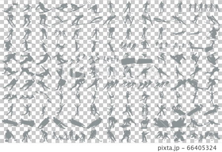 ウィンタースポーツシルエット銀 66405324