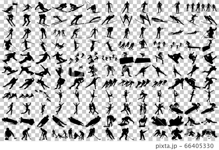 Winter sports silhouettes 66405330