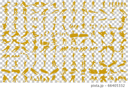 冬季運動剪影金 冬季運動剪影金 66405332