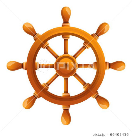 Ship steering wheel icon, cartoon style Ship steering wheel icon, cartoon style 66405456