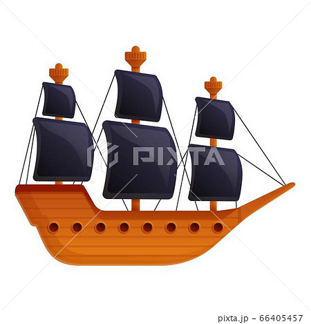 Pirate ship icon, cartoon style Pirate ship icon, cartoon style 66405457