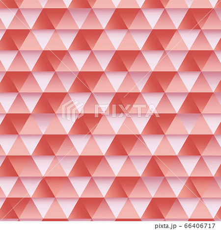 三角の幾何学模様のパターン柄 赤系のイラスト素材
