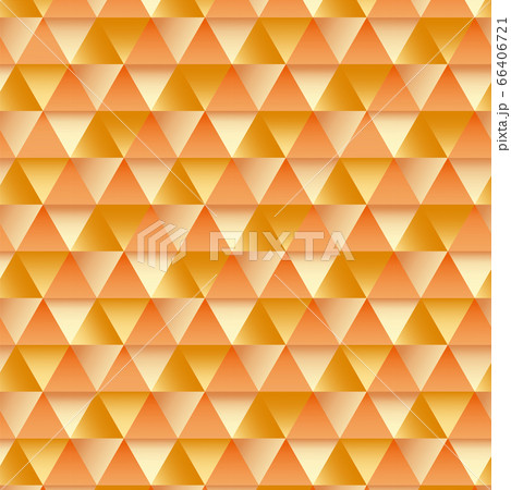 三角の幾何学模様のパターン柄 オレンジのイラスト素材