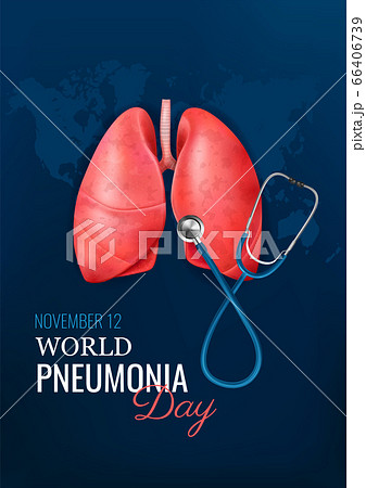 Pneumonia Day Realistic Concept 66406739