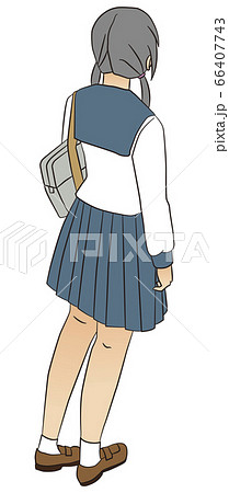 Student Walking To School Stock Illustration