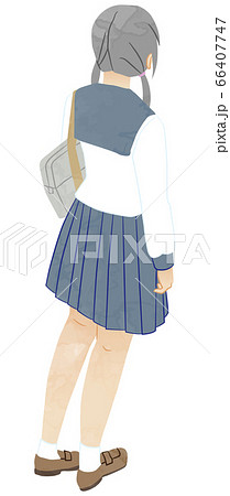 学生 歩く 通学のイラスト素材 学生 歩く 通学のイラスト素材