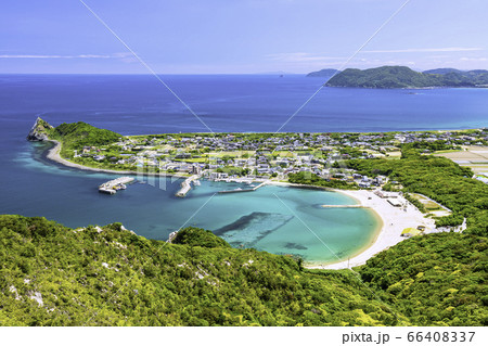 立石山から見た糸島の美しい風景　福岡県糸島市 66408337