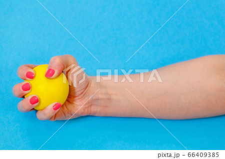 yellow stress ball