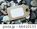 Craft card to write a message or congratulations on sea stones 66410133