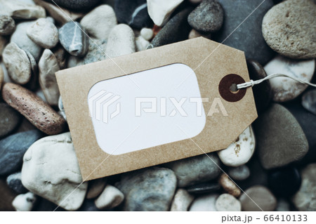 Craft card to write a message or congratulations on sea stones 66410133