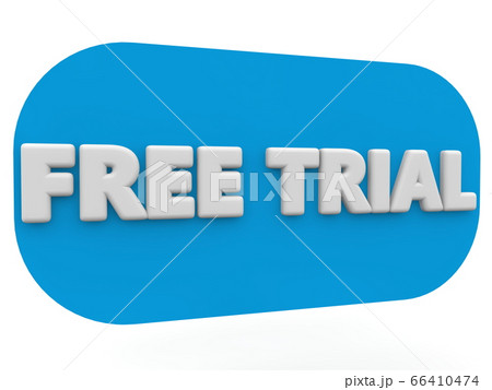 Free trial concept on blue banner 66410474