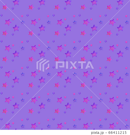シームレスパターン・紫色の星柄背景 66411215