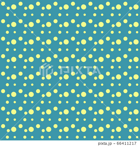 シームレスパターン・青地に黄色の水玉背景 66411217
