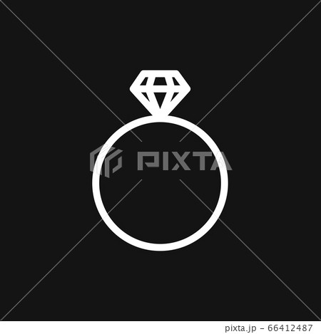 Ring icon, engagement and wedding ring. Vector 66412487