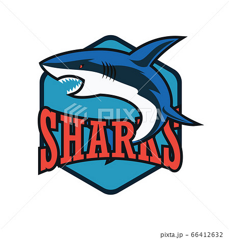 blue sharks logo with text space for your slogan 66412632