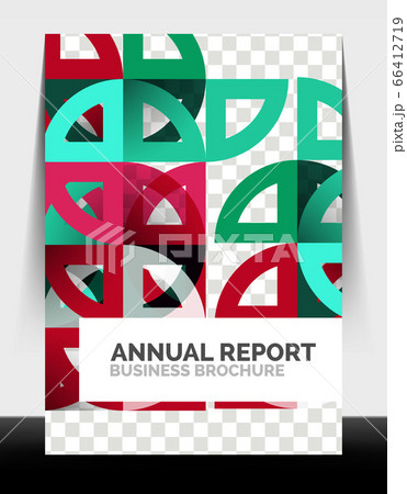 Business flyer annual report, circle and triangle shapes modern design Business flyer annual report, circle and triangle shapes modern design 66412719