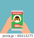 taxi online transport on smartphone application. vector illustration 66413275