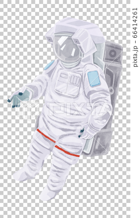 宇宙飛行士の水彩イラストのイラスト素材