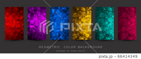 Abstract colorful background with triangles. Shiny geometric mosaic Abstract colorful background with triangles. Shiny geometric mosaic 66414349