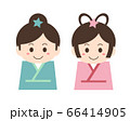 織姫と彦星　七夕飾り風 66414905