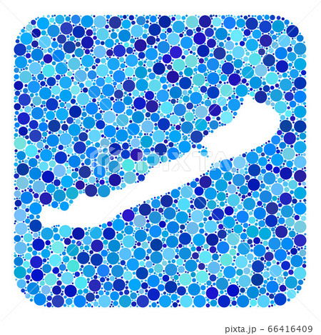 Map of Balaton Lake - Dotted Mosaic with Stencil 66416409