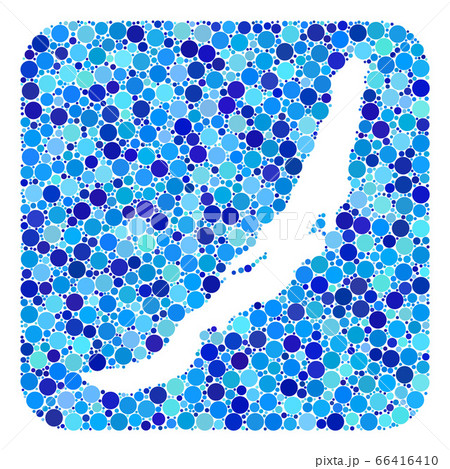 Map of Baikal - Dotted Collage with Stencil 66416410