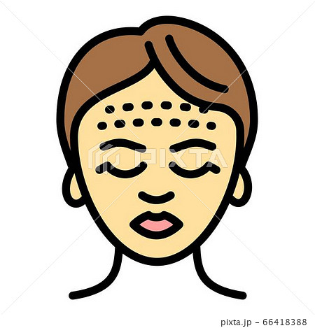 Forehead lifting icon, outline style Forehead lifting icon, outline style 66418388