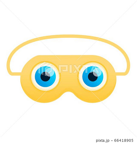 Round eyes sleeping mask icon, cartoon style Round eyes sleeping mask icon, cartoon style 66418905