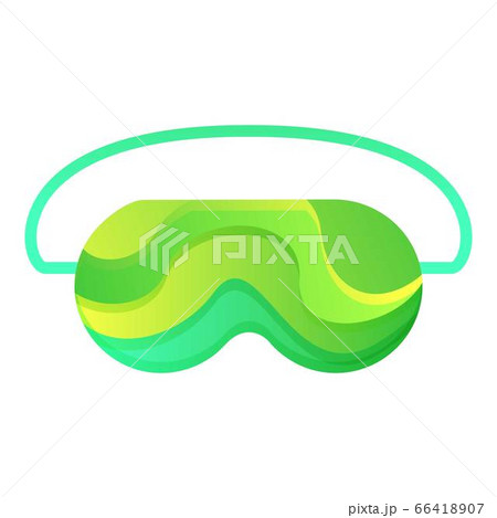 Green sleeping mask icon, cartoon style Green sleeping mask icon, cartoon style 66418907