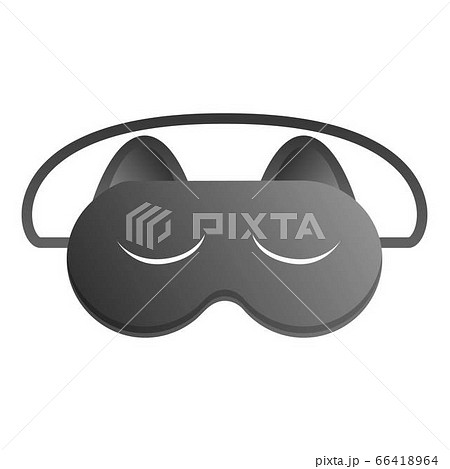 Cat print sleeping mask icon, cartoon style 66418964