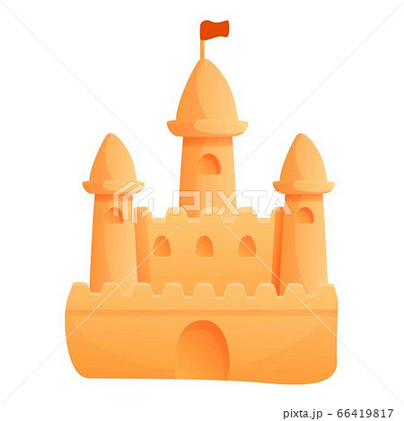 Ocean sand castle icon, cartoon style - Stock Illustration [66419817] -  PIXTA