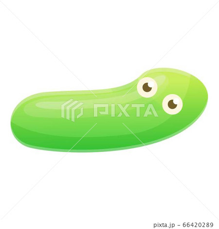Green cell bacteria icon, cartoon style 66420289