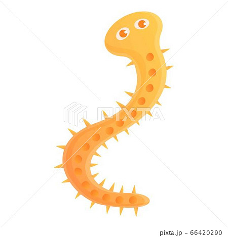 Human parasite worm icon, cartoon style Human parasite worm icon, cartoon style 66420290