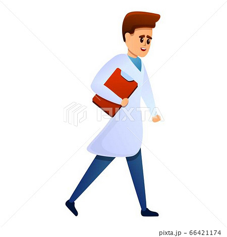 Podiatrist working icon, cartoon style 66421174