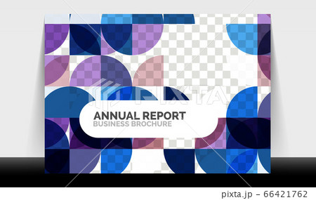 Horizontal A4 business flyer annual report template, circles and triangle style shapes modern geometric design for brochure layout, magazine or booklet Horizontal A4 business flyer annual report template, circles and triangle style shapes modern geometric design for brochure layout, magazine or booklet 66421762