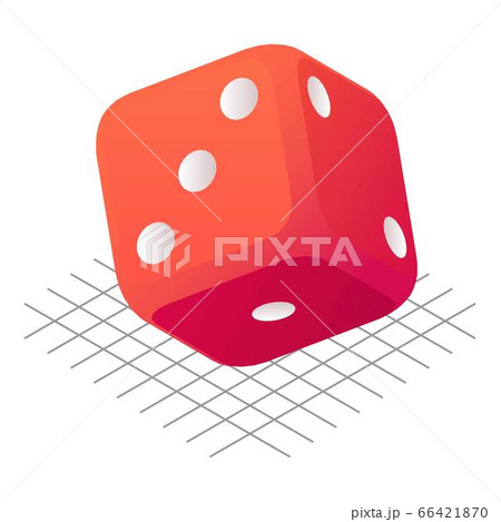 Side dice icon, isometric style Side dice icon, isometric style 66421870