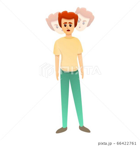 Bipolar disorder man icon, cartoon style Bipolar disorder man icon, cartoon style 66422761