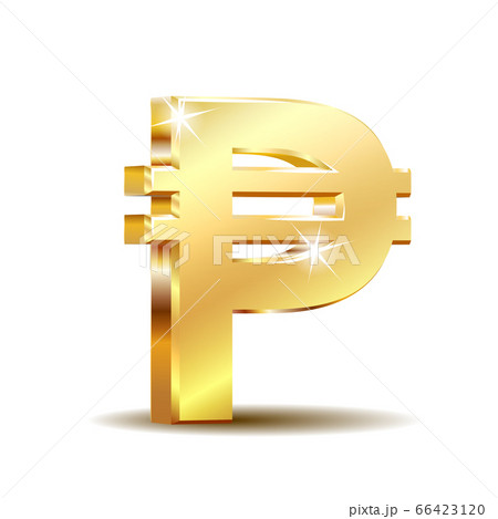 Philippine peso currency symbol, golden money sign 66423120
