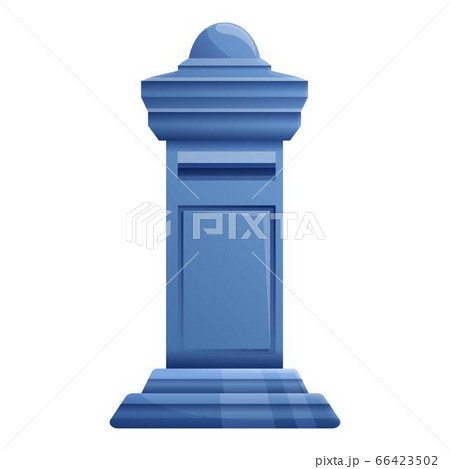 Letter mailbox icon, cartoon style 66423502