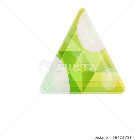 Triangular gem icon, cartoon style 66423753
